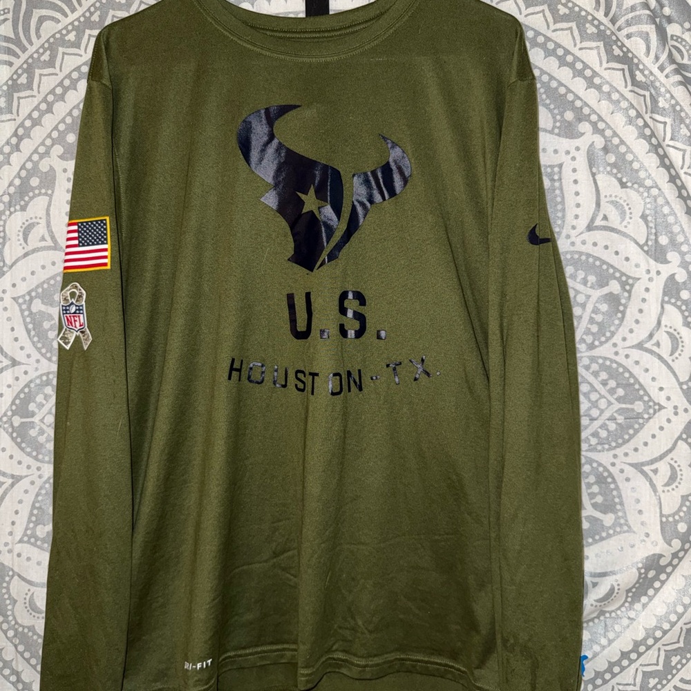 Nike Olive Green Long Sleeve Shirt